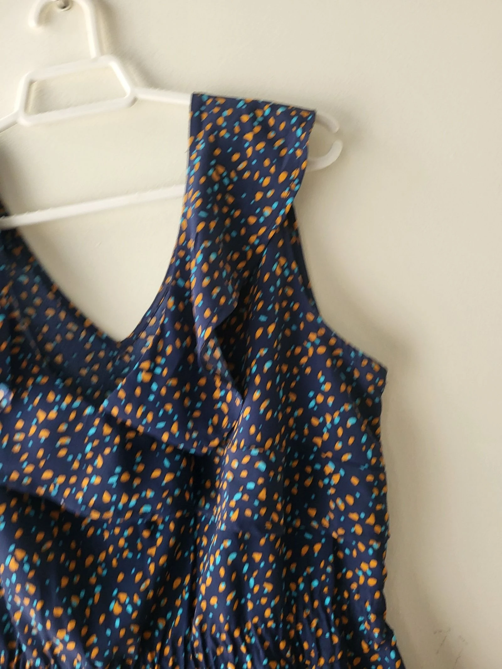 Vestido azul con volante – photo 4